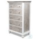 Island Haven Dapple Grey and Blanc 5 Drawer Chest