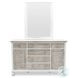 Island Haven Dapple Grey and Blanc 6 Drawer and 2 Door Dresser