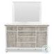 Island Haven Dapple Grey and Blanc 6 Drawer and 2 Door Dresser