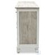 Island Haven Dapple Grey and Blanc 6 Drawer and 2 Door Dresser