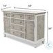 Island Haven Dapple Grey and Blanc 6 Drawer and 2 Door Dresser