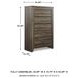 Juararo Dark Brown Five Drawer Chest