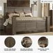 Juararo Dark Brown King Poster Bed