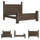 Juararo Dark Brown King Poster Bed