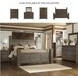 Juararo Dark Brown California King Poster Bed