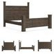 Juararo Dark Brown California King Poster Bed