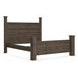 Juararo Dark Brown California King Poster Bed