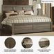 Juararo Dark Brown California King Panel Bed