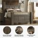 Juararo Dark Brown Queen Poster Bed