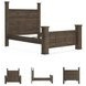 Juararo Dark Brown Queen Poster Bed
