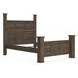 Juararo Dark Brown Queen Poster Bed