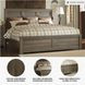 Juararo Dark Brown King Panel Bed