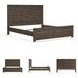 Juararo Dark Brown King Panel Bed