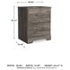 Ralinksi Gray 2 Drawer Nightstand