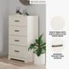Stelsie White 4 Drawer Chest
