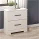 Stelsie White 2 Drawer Nightstand