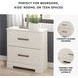 Stelsie White 2 Drawer Nightstand