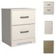 Stelsie White 2 Drawer Nightstand