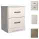 Stelsie White 2 Drawer Nightstand