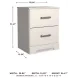 Stelsie White 2 Drawer Nightstand