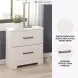 Stelsie White 2 Drawer Nightstand
