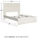 Stelsie White Queen Panel Bed