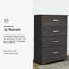 Belachime Black 4 Drawers Chest