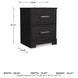 Belachime Black Nightstand
