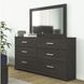 Belachime Charcoal 6 Drawer Dresser and Rectangular Mirror