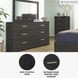Belachime Charcoal 6 Drawer Dresser and Rectangular Mirror