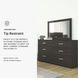 Belachime Charcoal 6 Drawer Dresser and Rectangular Mirror
