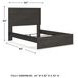 Belachime Black Queen Panel Bed