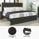 Belachime Black King Panel Bed