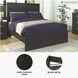 Belachime Black Full Panel Bed