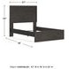 Belachime Black Full Panel Bed