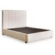 Shoralli Beige Queen Upholstered Storage Panel Bed