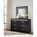 Shoralli Black Rectangular Dresser Mirror with LED