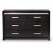Shoralli Black 6 Drawer Dresser with LED