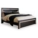 Shoralli Black King Panel Bed with LED