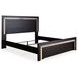 Shoralli Black King Panel Bed with LED