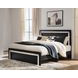 Shoralli Black King Panel Bed with LED