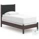 Cadmori Brown Twin Upholstered Panel Bed
