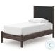 Cadmori Brown Twin Upholstered Panel Platform Bed