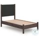 Cadmori Brown Twin Upholstered Panel Platform Bed