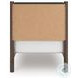 Cadmori Brown Twin Upholstered Panel Platform Bed