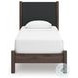 Cadmori Brown Twin Upholstered Panel Platform Bed