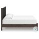 Cadmori Brown King Upholstered Panel Platform Bed