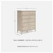 Cadmori Tan And White 5 Drawer Wide Chest