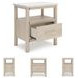 Cadmori Tan And White 1 Drawer Nightstand