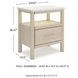 Cadmori Tan And White 1 Drawer Nightstand